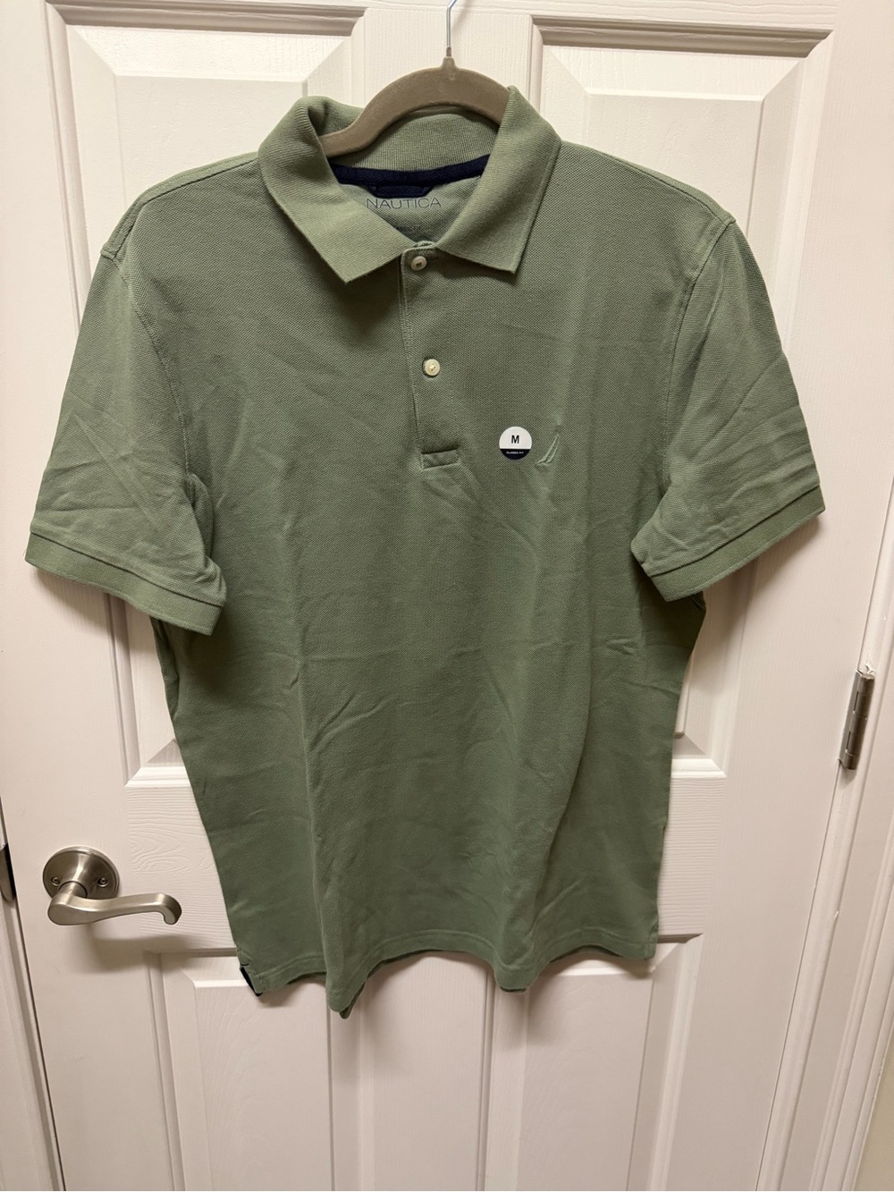 Nautica Men's Olive Green Short Sleeve Polo